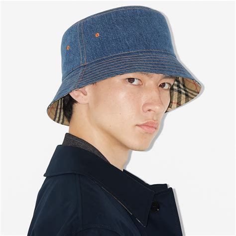 burberry denim bucket hat|Burberry bucket hat on sale.